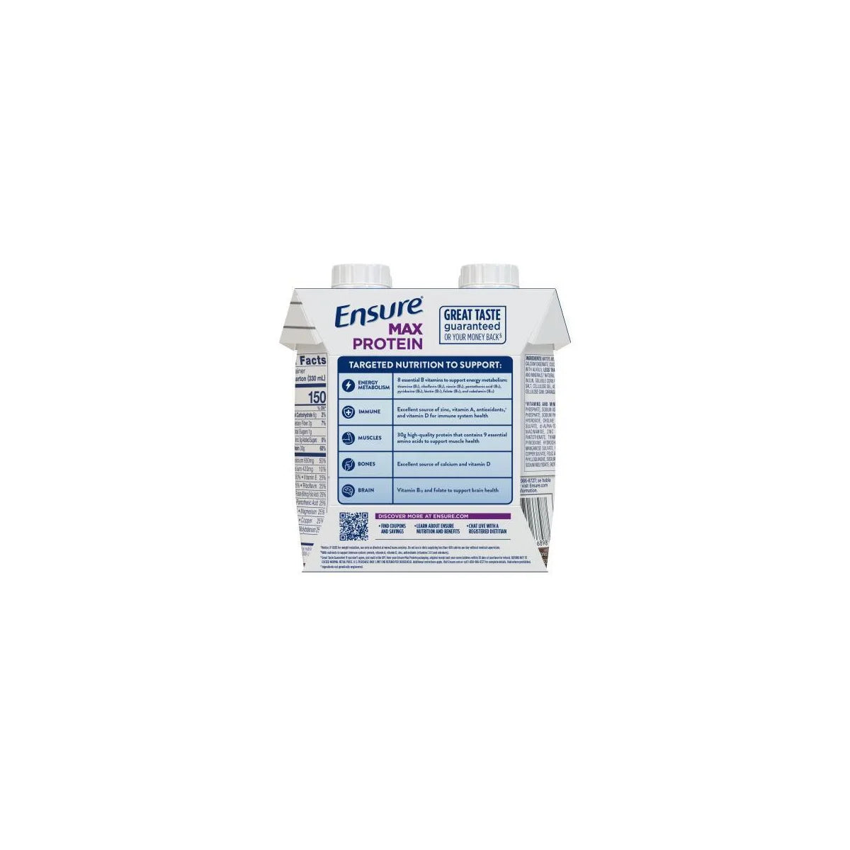 Ensure Max Protein Nutrition Shake Milk Chocolate Non-Caffeinated - 30g Protein - 11 fl oz/4pk