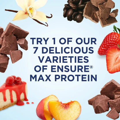 Ensure Max Protein Nutrition Shake Cafe Mocha Caffeinated - 30g Protein - 11 fl oz/4pk: Gluten-Free, Kosher, Halal, Meal Replacement