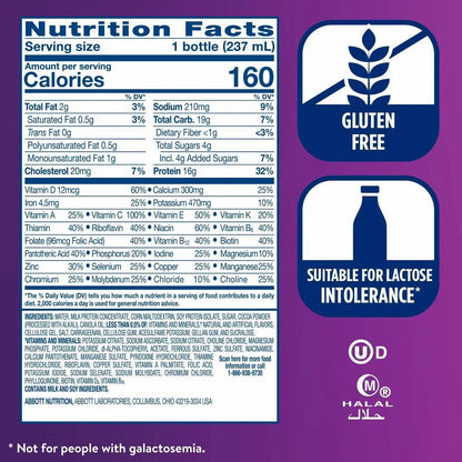 Ensure High Protein Nutrition Shake Milk Chocolate Flavor for Daily Nutrition Support, 8 fl oz, 6 Count