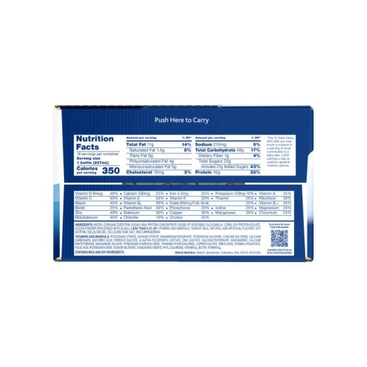 Ensure Plus Nutrition Shake Chocolate Non-Caffeinated - 128 fl oz/16ct: Gluten-Free, Meal Replacement, Milk Protein, Ready to Drink