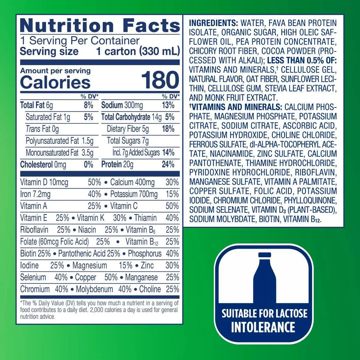 Ensure Plant-Based Protein Nutrition Shake, Chocolate, 11 fl oz, 12 Count