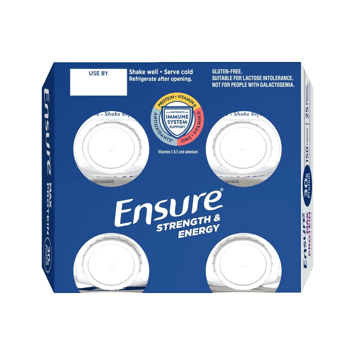 Ensure Max Protein Nutrition Shake, Milk Chocolate Flavor, Ready-to-Drink Protein Beverage, 11 oz Bottles, 4 Count