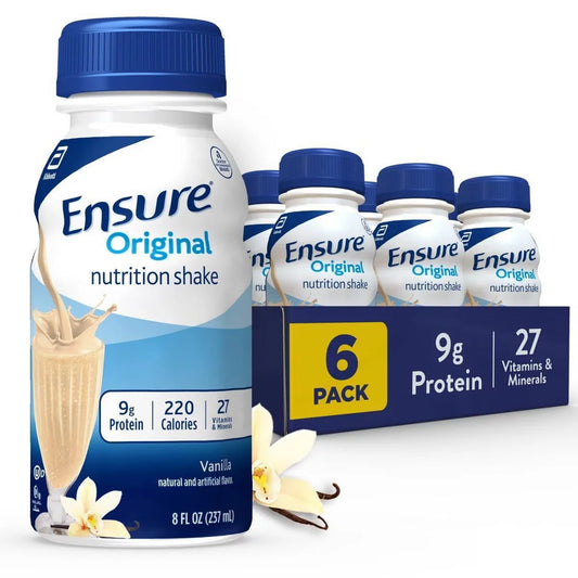 Ensure Nutrition Shake - Vanilla - 48 fl oz/6ct: Kosher, Halal, Gluten-Free, Ready to Drink