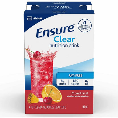 Ensure Clear Nutrition Drink Bottles Mixed Fruit, 10 fl oz, 4 Count