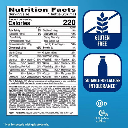 Ensure Nutrition Shake - Vanilla - 48 fl oz/6ct: Kosher, Halal, Gluten-Free, Ready to Drink
