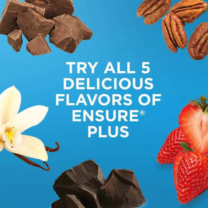 Ensure Plus Nutrition Shake Vanilla Non-Caffeinated- 128 fl oz/16ct: Kosher, Halal, Gluten-Free, Lactose Sensitivity, 16g Milk Protein