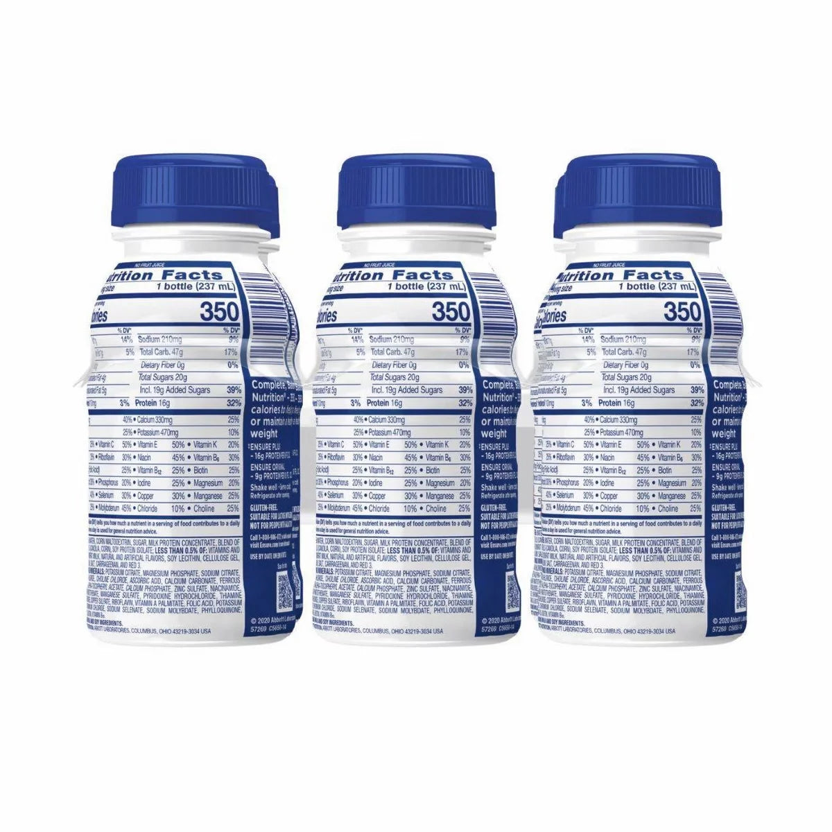 Ensure Plus Nutrition Shake Strawberry Non-Caffeinated - 8 fl oz/6pk: Kosher, Halal, Gluten-Free, Milk Protein