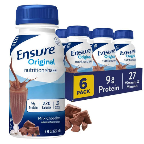 Ensure Nutrition Shake - Milk Chocolate - 6ct/48 fl oz: Kosher, Halal, Gluten-Free, Meal Replacement