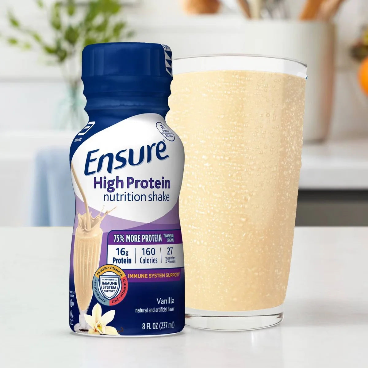 Ensure High Protein Nutritional Shakes Vanilla Non-Caffeinated- 24pk/192 fl oz: Kosher, Halal, Gluten-Free, Lactose Sensitivity