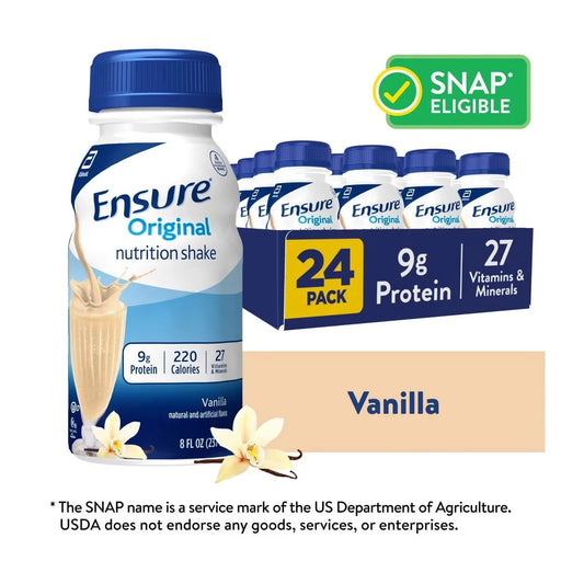 Ensure Original Nutrition Shake Vanilla Ready to Drink Nutrition Shake 8 fl oz Cans Case of 24