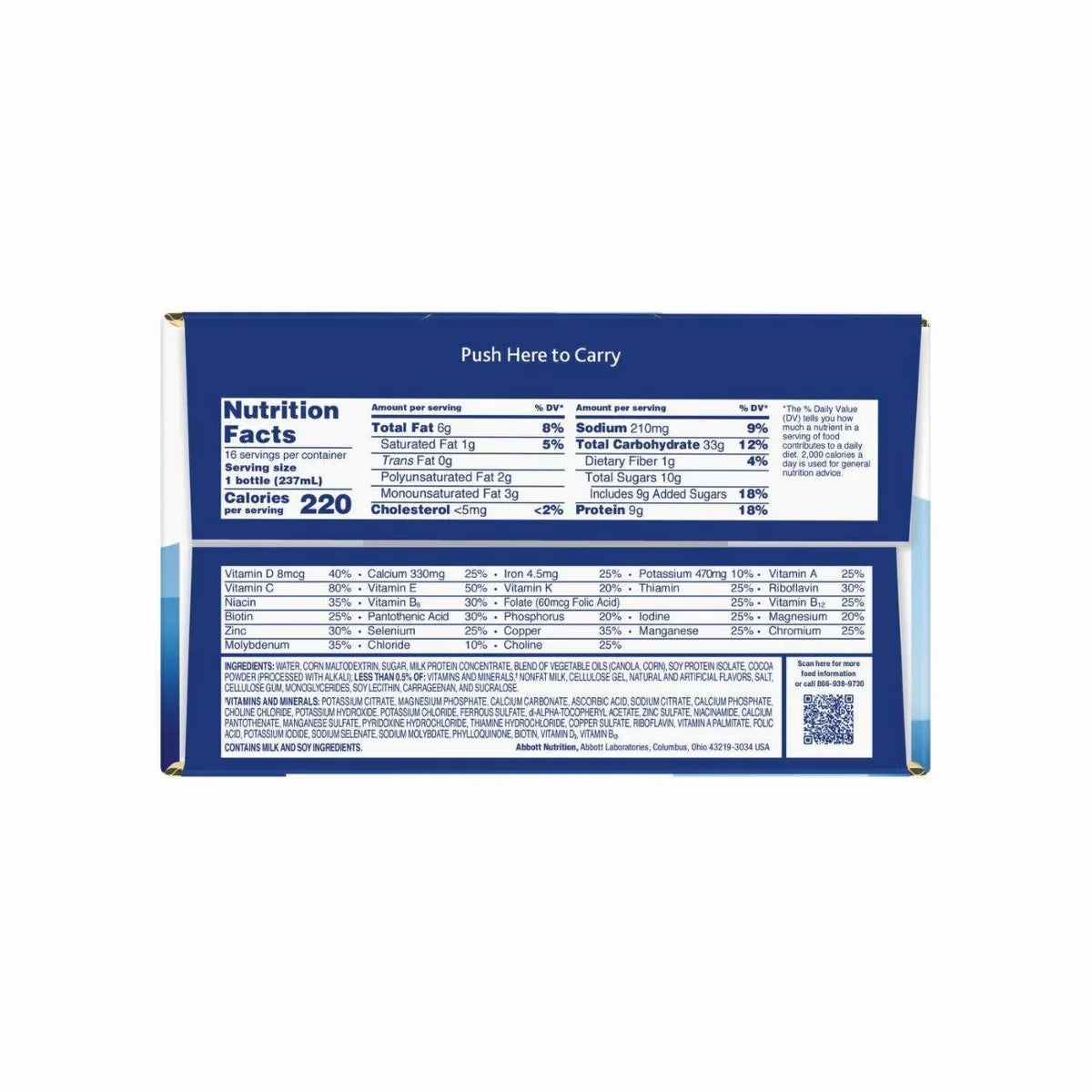 Ensure Original Nutrition Shake Milk Chocolate Non-Caffeinated - 16ct/128 fl oz: Kosher, Halal, Gluten-Free, Ready to Drink