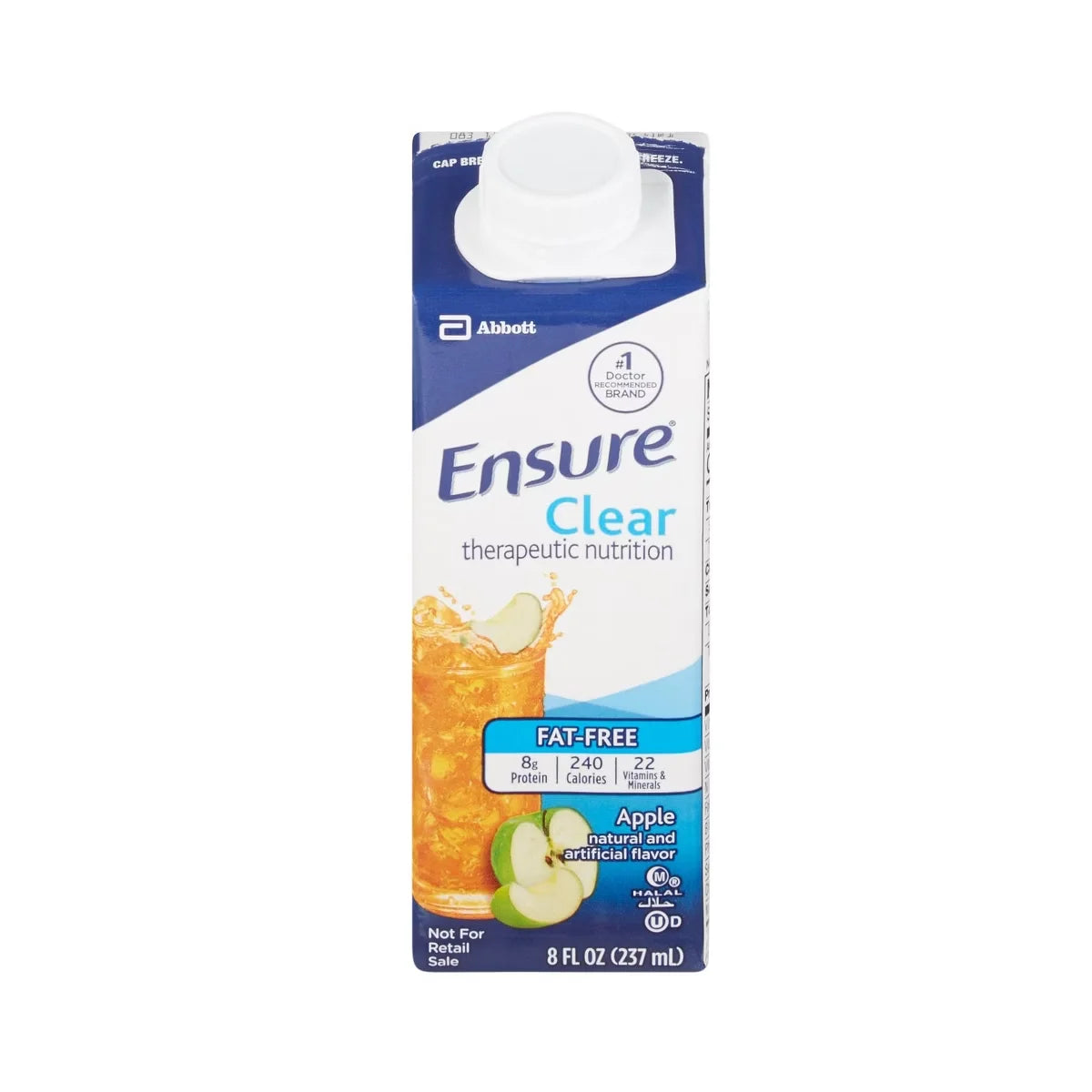 Ensure Clear Therapeutic Nutrition Liquid Carton Apple 8 Oz, CASE OF 24