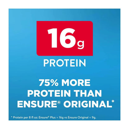 Ensure Plus Nutritional Bottle Vanilla 8 Oz  High-Calorie, Protein-Rich Nutritional Drink for Weight Gain and Muscle Maintenance  Case of 24