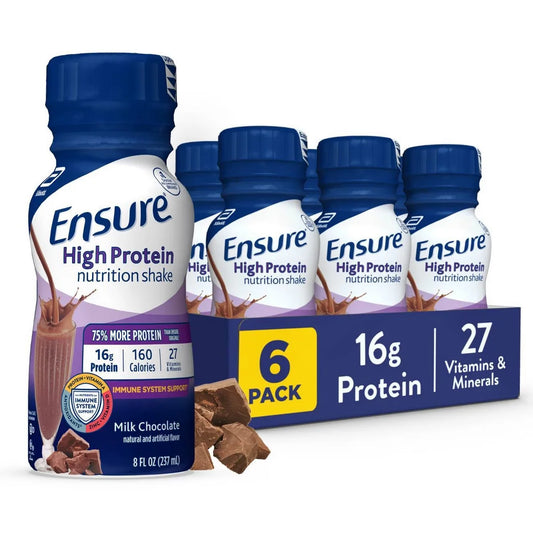 Ensure High Protein Shake Milk Chocolate Non-Caffeinated - 6ct/48 fl oz