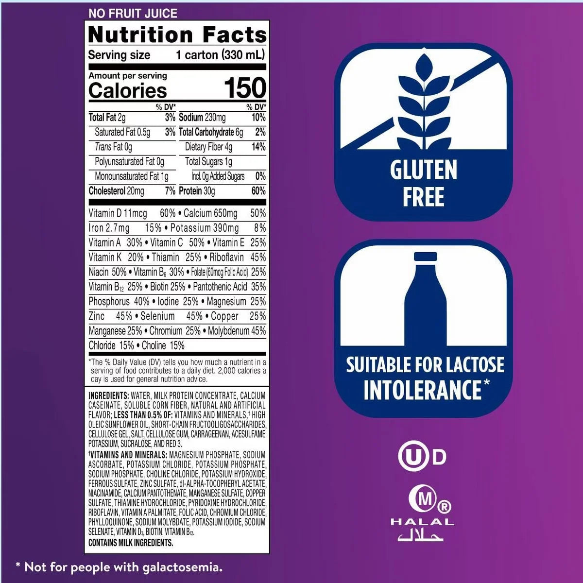 Ensure Max Protein Nutrition Shake Creamy Strawberry Non-Caffeinated - 30g Protein - 11 fl oz/4pk: Kosher, Halal, Gluten-Free, Lactose Sensitivity